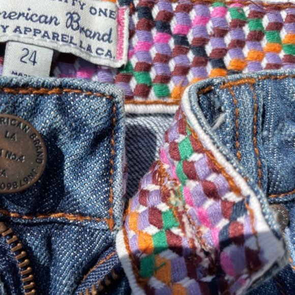 I LOVE H.EIGHTY ONE BOHO CUT-OFF JEAN SHORTS 24 - Picture 7 of 8